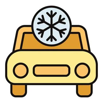Car air conditioner system with snowflake icon Stock Illustration