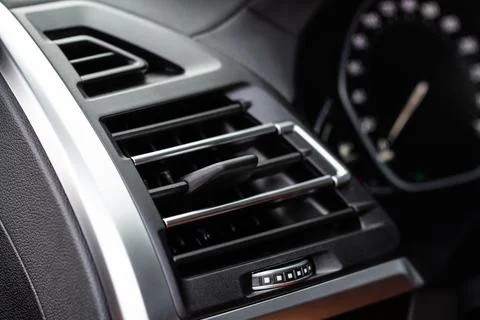 Car air conditioning close up view. The air conditioner flow inside the car.  Foto stock