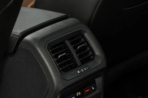 Car air conditioning close up view. The air conditioner flow inside the car.  Foto stock