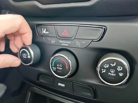 Car air conditioning controls Stock Photos