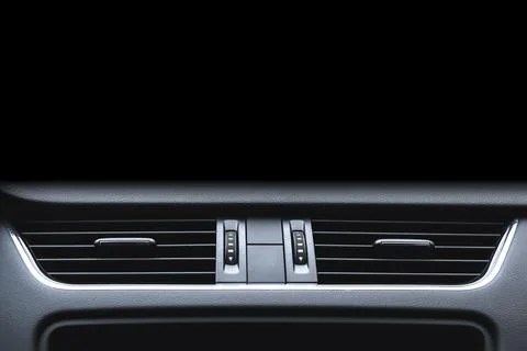Car air conditioning diffusers. Car ventilation close-up. Elements of a car air Stock Photos