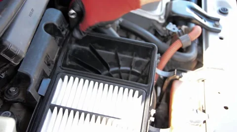 Car air filter change Stock Footage 49660258