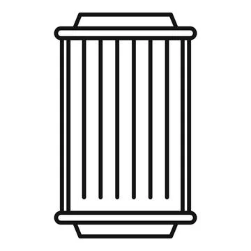 Car air filter icon representing engine filtration system Illustrazione stock