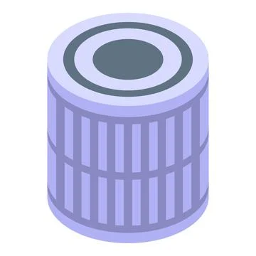 Car air filter protecting engine from dust and debris Stock Illustration