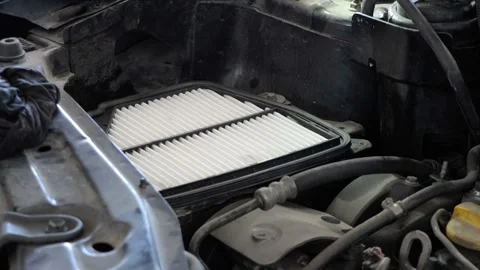 Car air filter replacement Stock-Footage 256240870