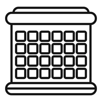 Car air filter replacing cleaning automobile spare part icon vector outline Stock Illustration