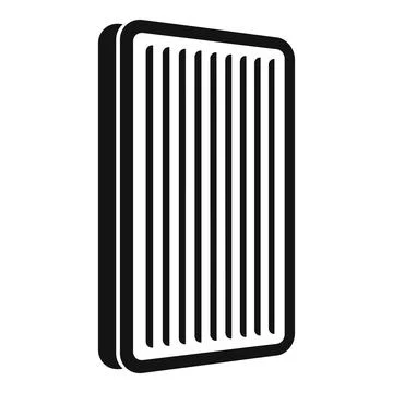 Car air filter ventilation system black icon Illustrazione stock