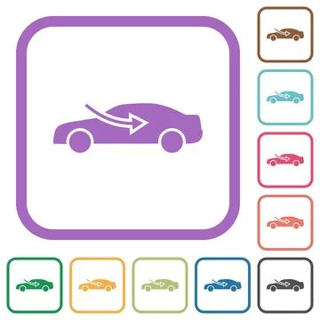 Car airflow adjustment external simple icons 스톡 일러스트