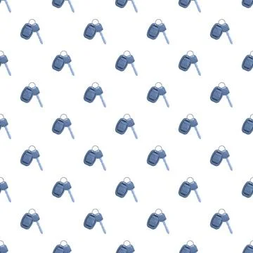 Car alarm key remote seamless pattern design Stock Illustration