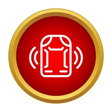 Car alarm security system sending signal icon Stock Illustration