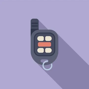 Car alarm system icon flat vector. Control access Stock Illustration