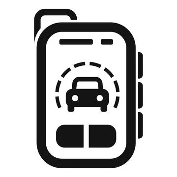 Car alarm system icon simple vector. Smart security イラスト素材