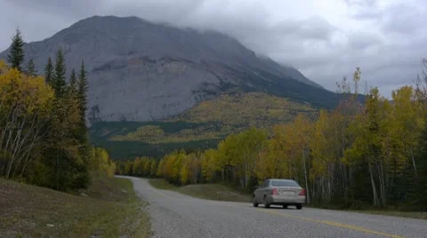 Car On Alaska Highway Vídeos de archivo 8988205
