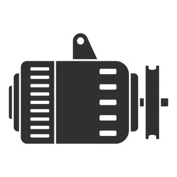 Car alternator icon, simple style Stock Illustration