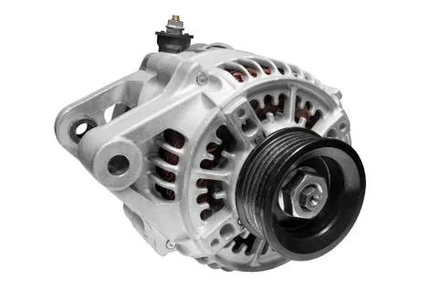 Car alternator on a white background Stock Photos