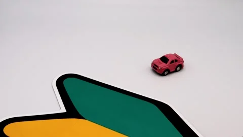 Car and beginner driver sticker Stock Footage 335886439