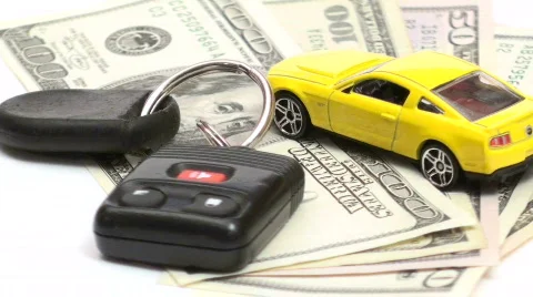  Car and key with money loop V3 - HD Video stock 590718