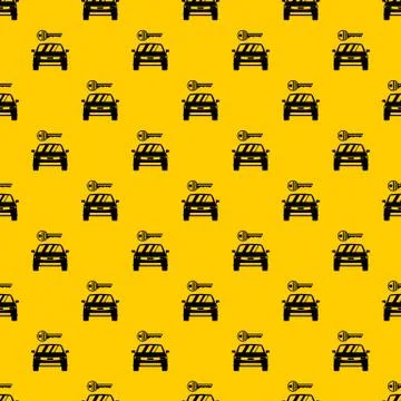 Car and key pattern vector 스톡 일러스트
