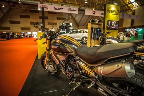 Car and motorcycle displayed at Moto Show in Kuala Lumpur Stock Photos