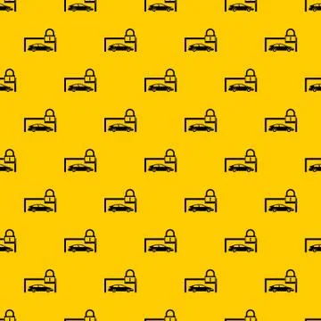 Car and padlock pattern vector Stock Illustration