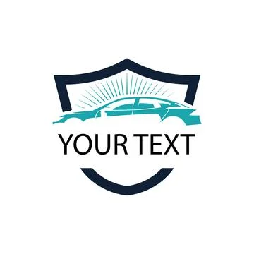 Car and a shield Logo pro Vector Stock Illustration