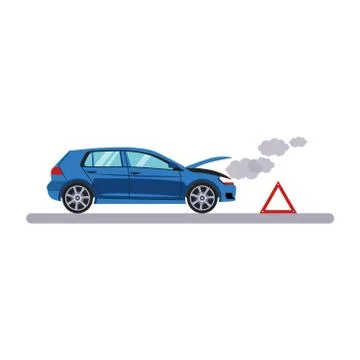 Car and Transportation Breakdown. Vector Illustration Stock Illustration