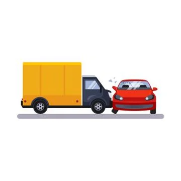 Car and Transportation Issue with a Lorry. Vector Illustration Stock Illustration