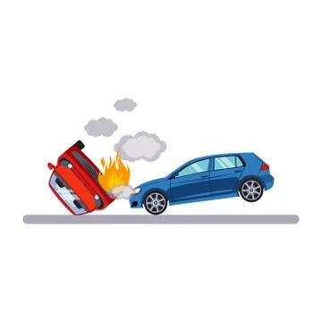 Car and Transportation Situation. Vector Illustration Stock Illustration