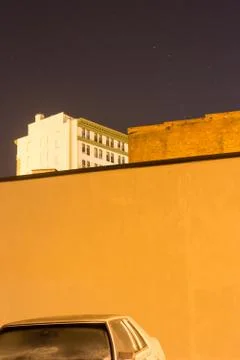 Car and wall Stock Photos