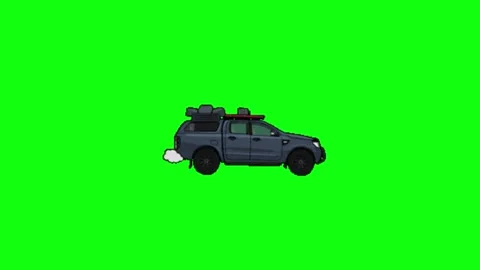 Car animation on green screen background 動画素材 335523675