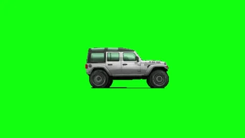 Car animation on green screen background 動画素材 335523697