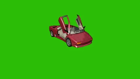 Car animation on green screen Vidéo 330679967