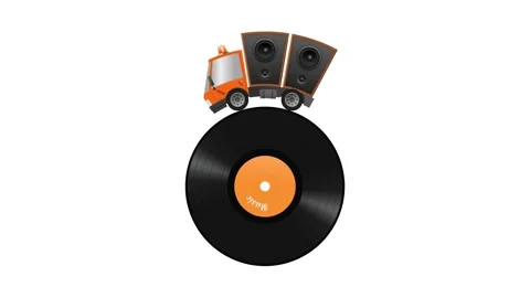 Car animation with hifi speaker. Stock Footage 289827151