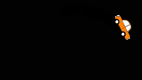 Car Animation With Track Stock Footage 206601078