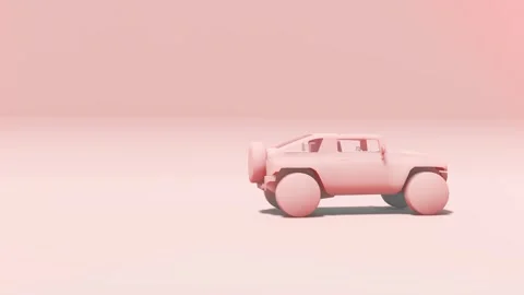 Car animation vidio 3d rendered Video stock 296028494