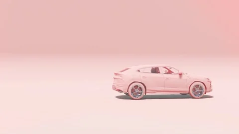 Car animation vidio 3d rendered Video stock 296028500