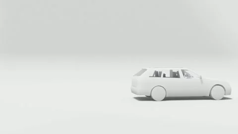 Car animation vidio 3d rendered Video stock 296132456