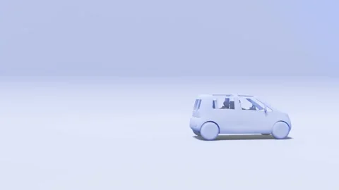 Car animation vidio 3d rendered Video stock 296132470