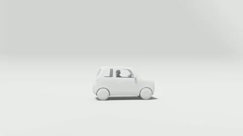 Car animation vidio 3d rendered Video stock 296132478