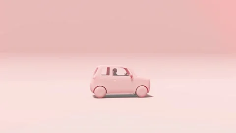Car animation vidio 3d rendered Video stock 296132483