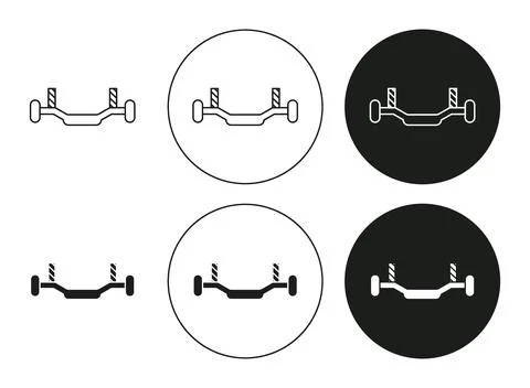 Car anti roll bar simple vector symbol icon. car anti roll bar set in a edi.. Stock Illustration