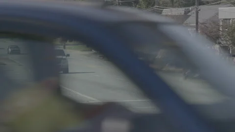 Car Approaching Intersection 4K Stock Footage 148176985