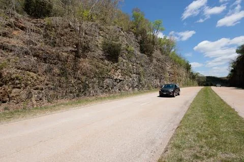 Car approaching on Route 66 Stock Photos
