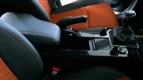 Car armrest and space Stock Footage 266411572