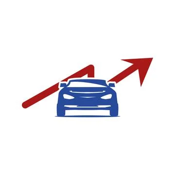 Car Arrow Up Vector Icon Stock Illustration