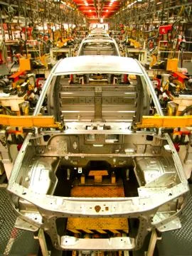 Car assembly line Stock Photos