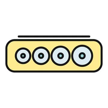 Car audio amplifier vector icon, sound equipment Stock Illustration