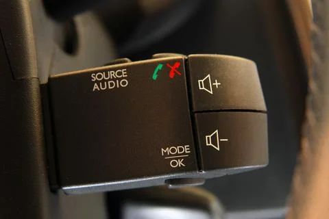 Car audio control buttons Фото