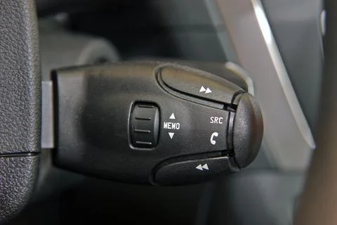 Car audio control buttons 库存照片