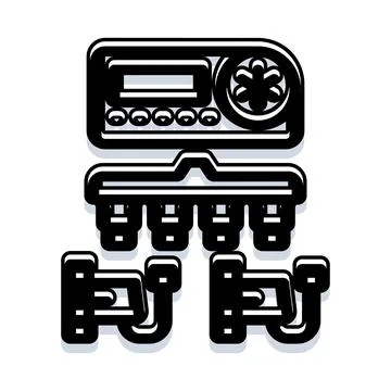 Car audio system components for auto entertainment Stock Illustration